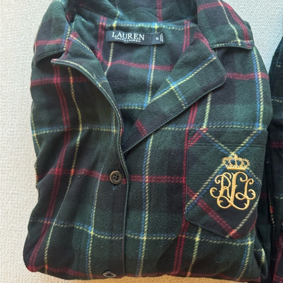 Lauren Ralph Lauren Women’s Plaid Pajama Set - Black, Red, and Green, XL - NWOT - Picture 2 of 4